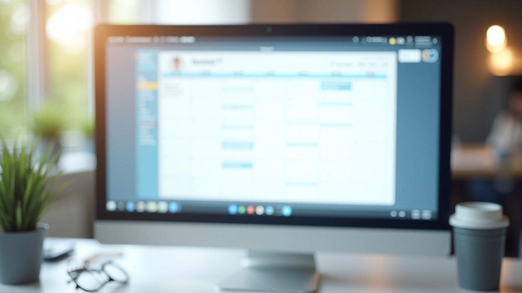 Calendrier éditorial sur écran avec planning de contenu programmé